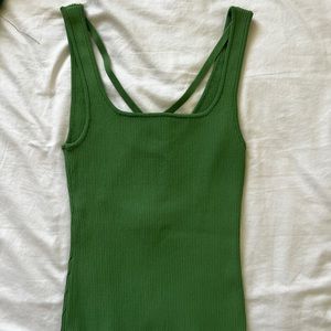 ASTR the Label Elmira Cross Strap Bodysuit - green